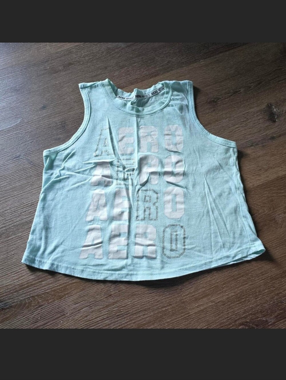 AERO Light Mint Graphic Tank Top Size M